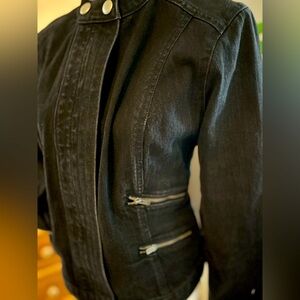 Elle denim biker look jacket